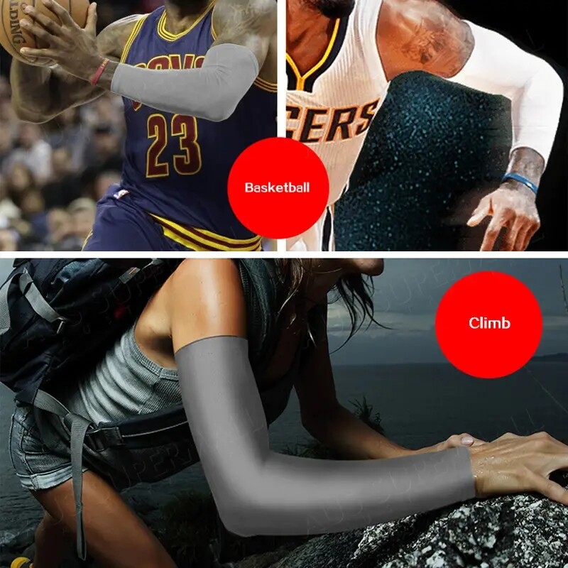 5 Pairs Cooling Arm Sleeves Cover UV Sun Protection Sports Outdoor For Men Women