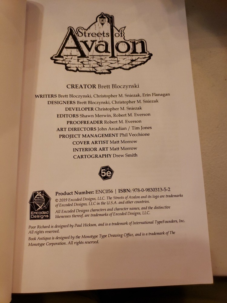 Streets Of Avalon 5e D&d Setting Book