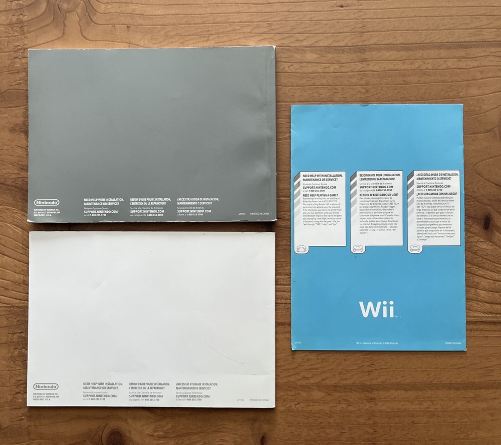Nintendo Wii Manuals Console Instructions + Insert ONLY Ships Fast