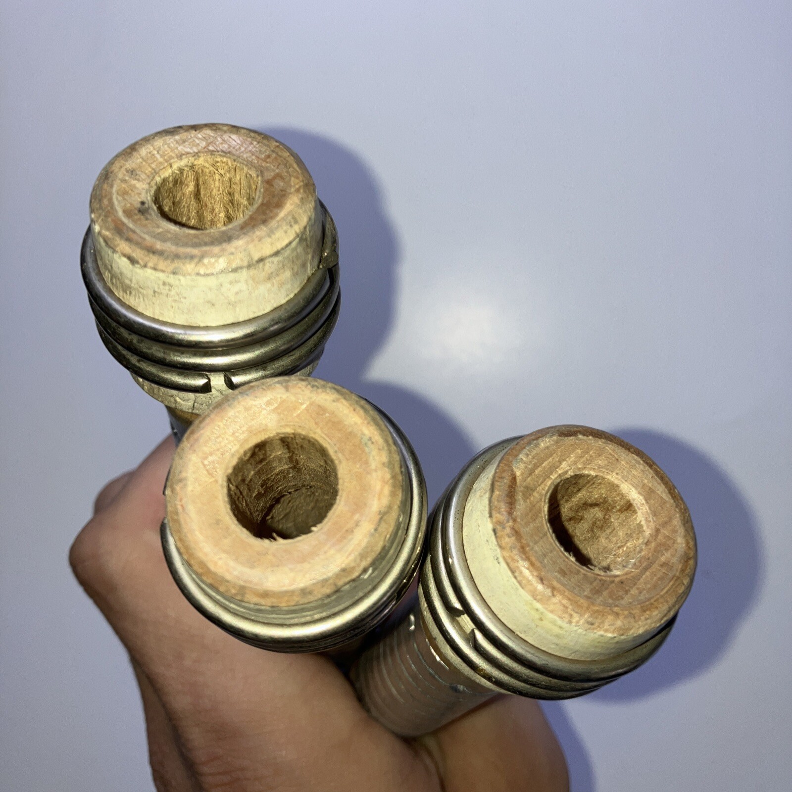 Lot of 12 Textile Mill Wooden Vintage Spools Bobbin Quills 7" Primitive Lot #1