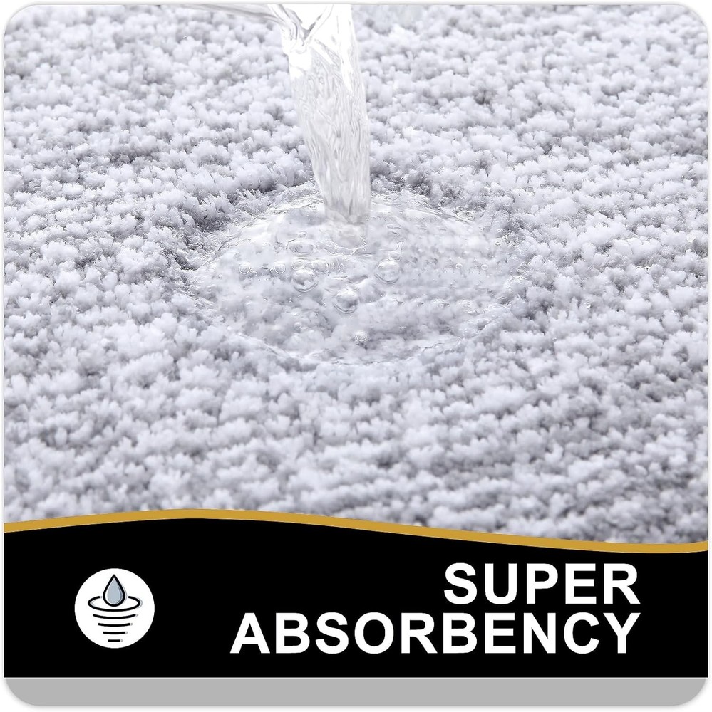 Extra Soft 30x20 Microfiber Bathroom Rug - Stain Resistant & Machine Washable