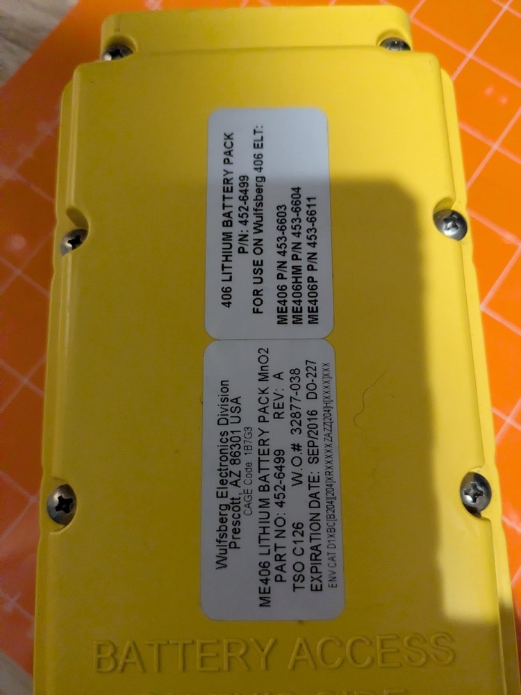 Wulfsberg Electronics Division ELT406 Emergency Locator Transmitter
