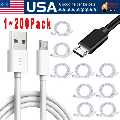3/6ft Micro USB Fast Charging Cable Cord For Samsung Android Phone Charger Lot