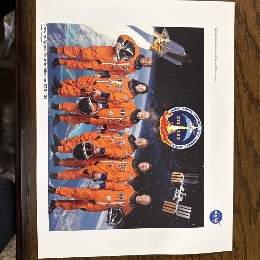 NASA Space Shuttle STS-133 Crew Lithograph (8 1/2 x 11)