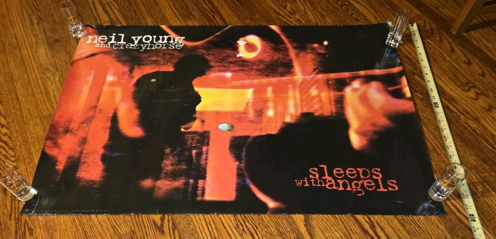 Neil Young and Crazy Horse Sleeps with Angels Cd/record Store Promo 1994 Poster