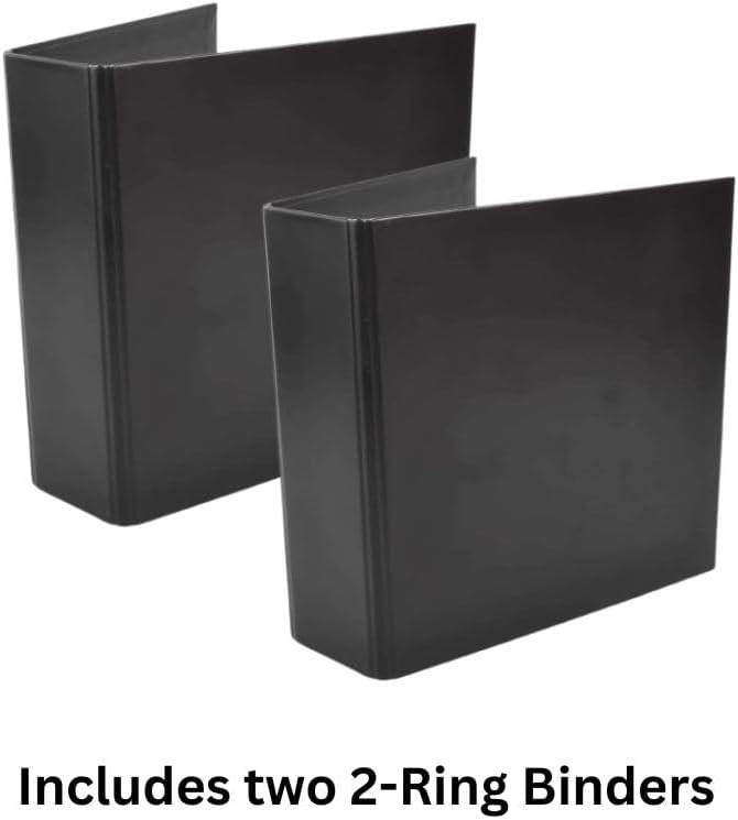 CD Storage Bundle Pack – 100 Transparent Protective CD Sleeves & 4 Black 2-Ring