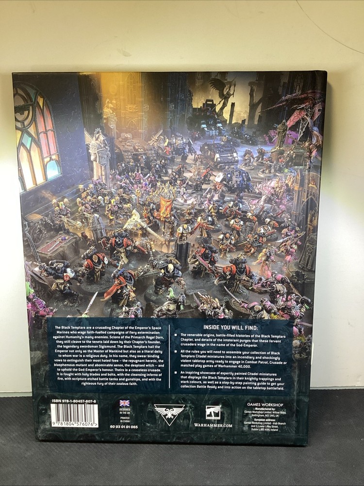 Warhammer 40K Codex: Black Templars Rule Book Code Used (Hardback) AC413264