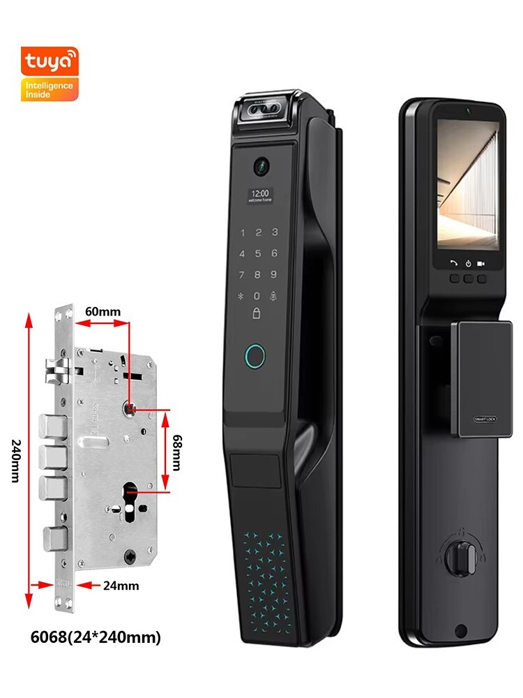 Smart Door Lock 3D Face Recognition Camera FingerPrint Palmar vein Security Lock