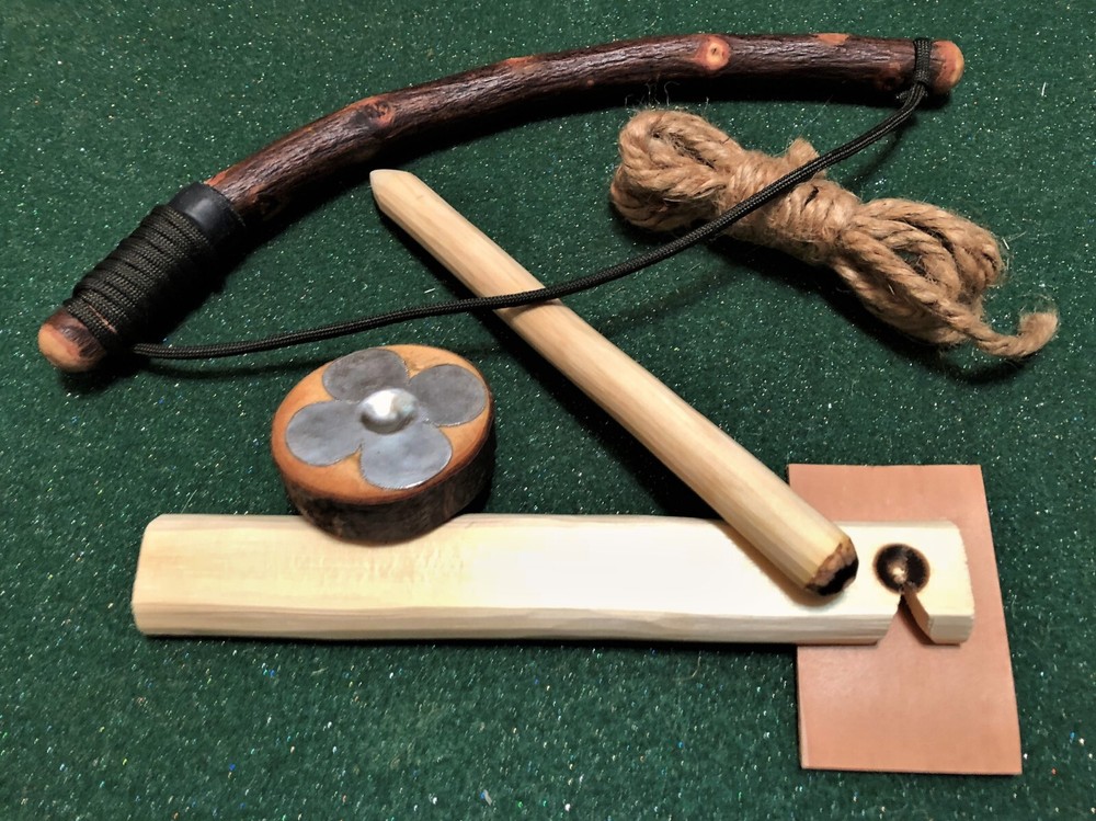 Bow Drill Mini Fire Starter Kit with written instructions!