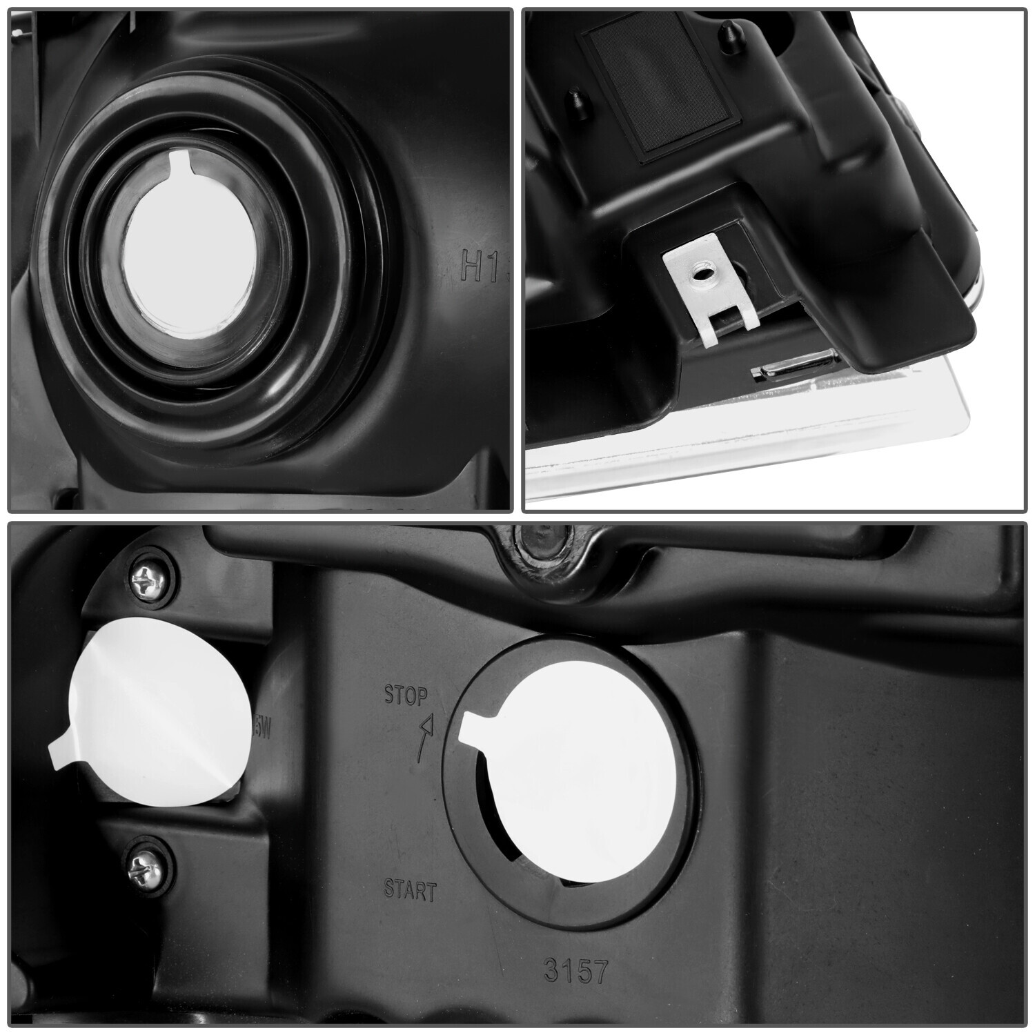 FOR 05-07 FORD F250 F350 SUPER DUTY CHROME HOUSING CLEAR CORNER HEADLIGHT LAMPS