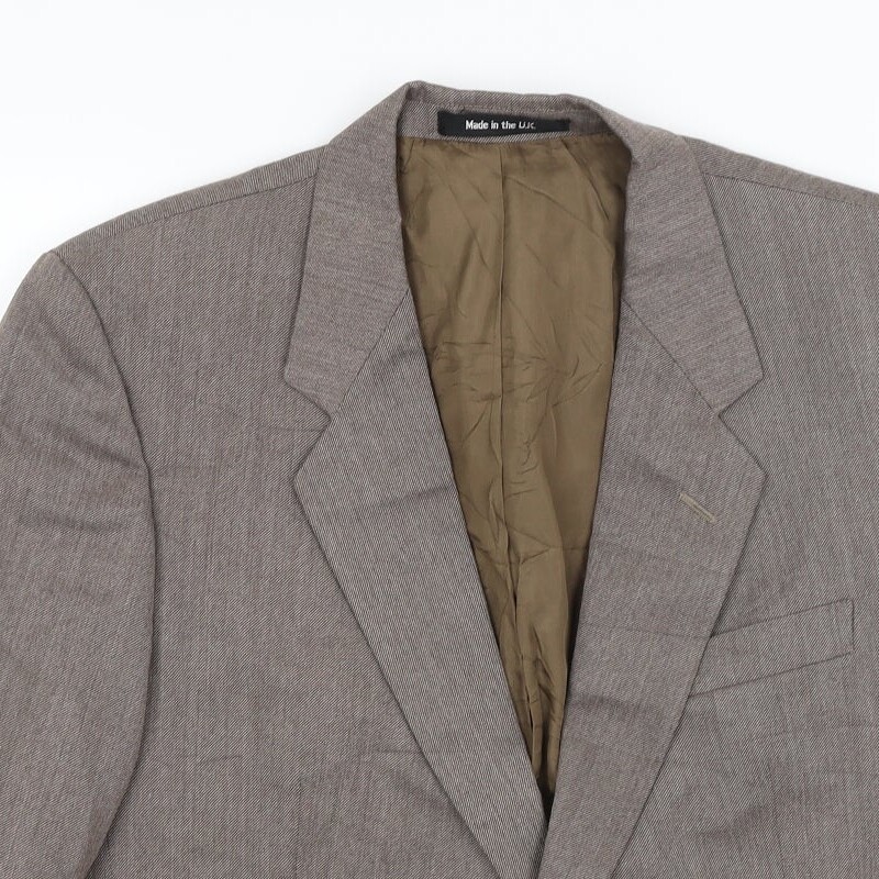 Vintage St Michael Mens Brown Polyester Blend Blazer Size M