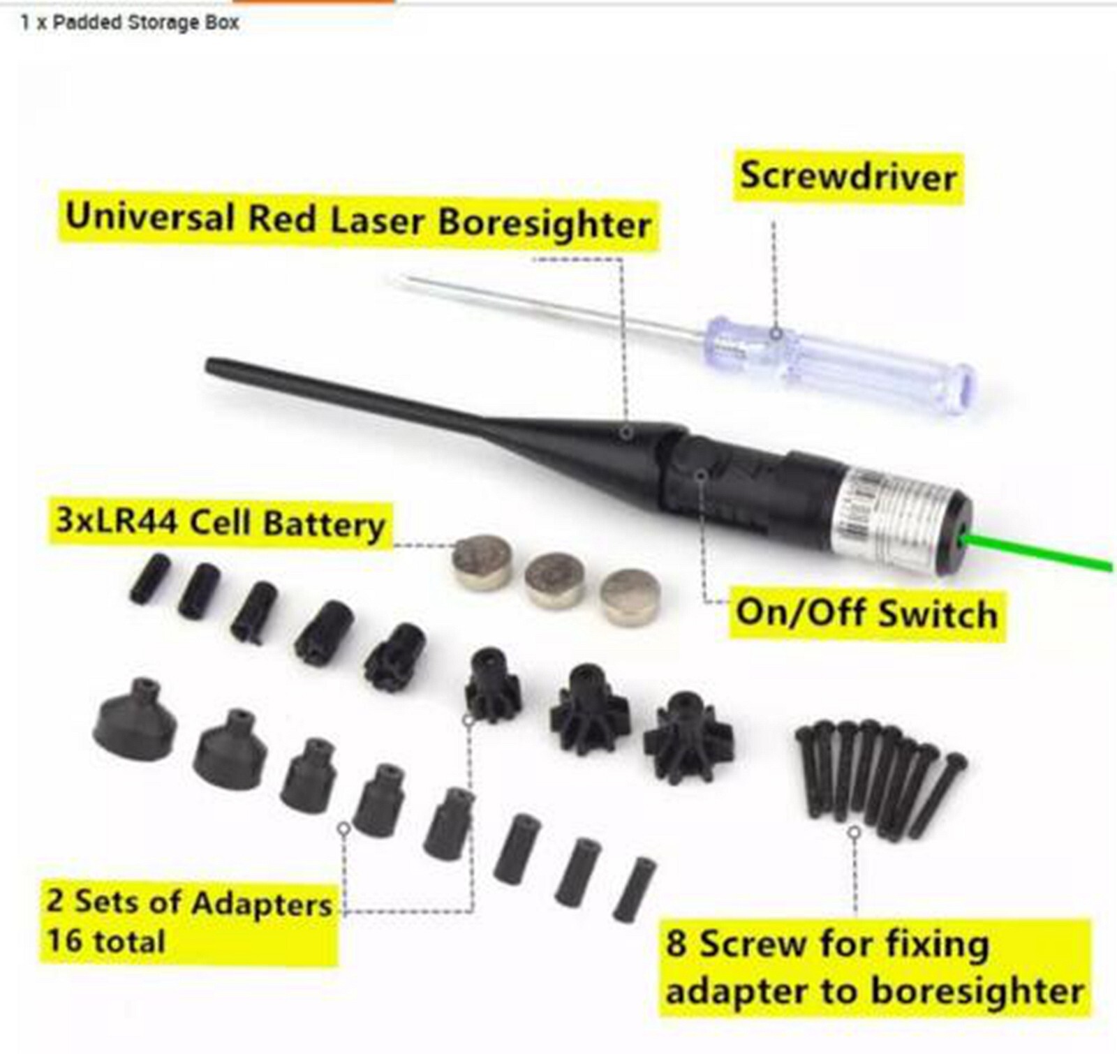 Tactical .177 to .50 Caliber Rifle Zero Laser Bore Sighter kit Bore Sighter Gun