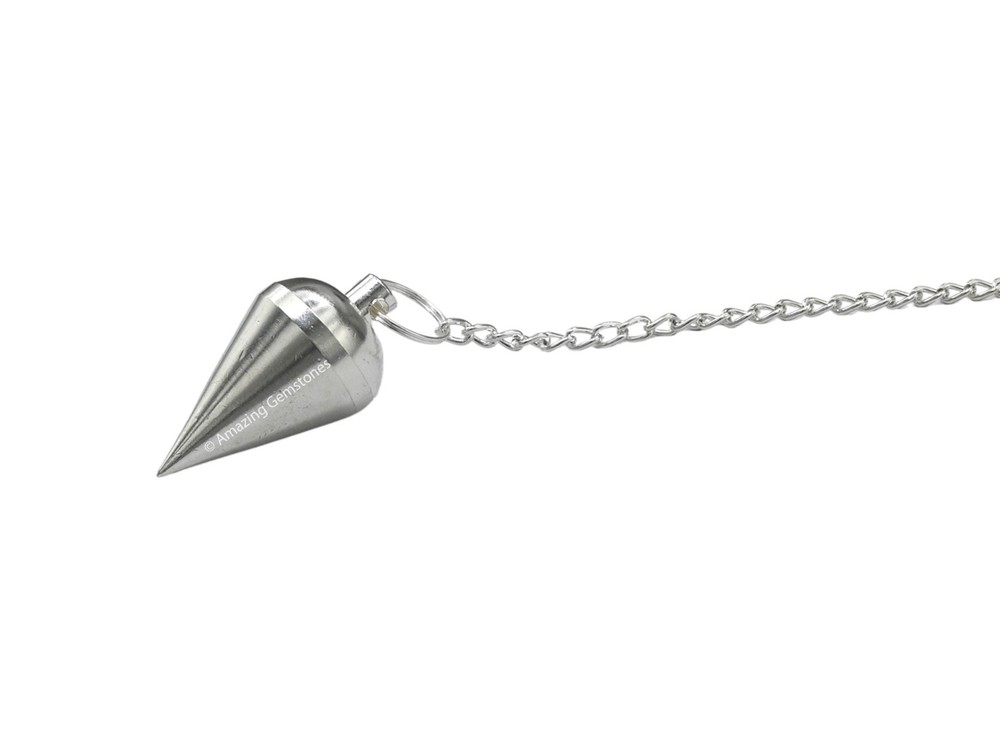 Silver Dome Cone Steel Copper Pendulum for Divination
