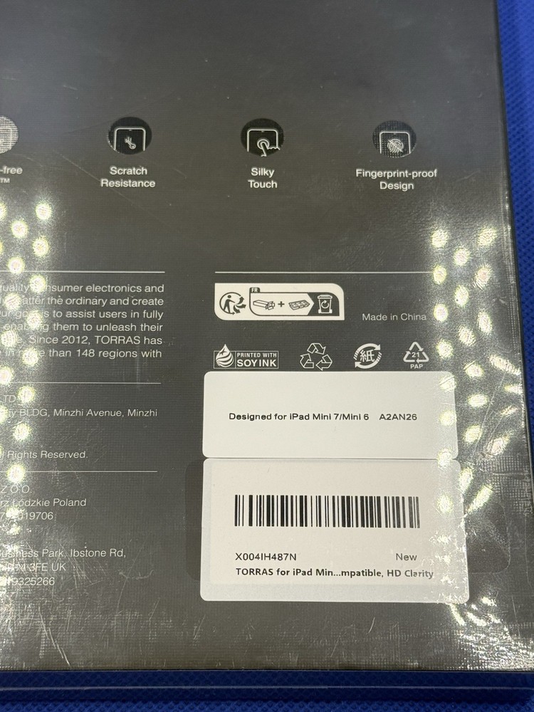 TORRAS iPad mini 7/6 Screen Protector: 9H+ Mil-Grade, One-Pull Install, HD Clari