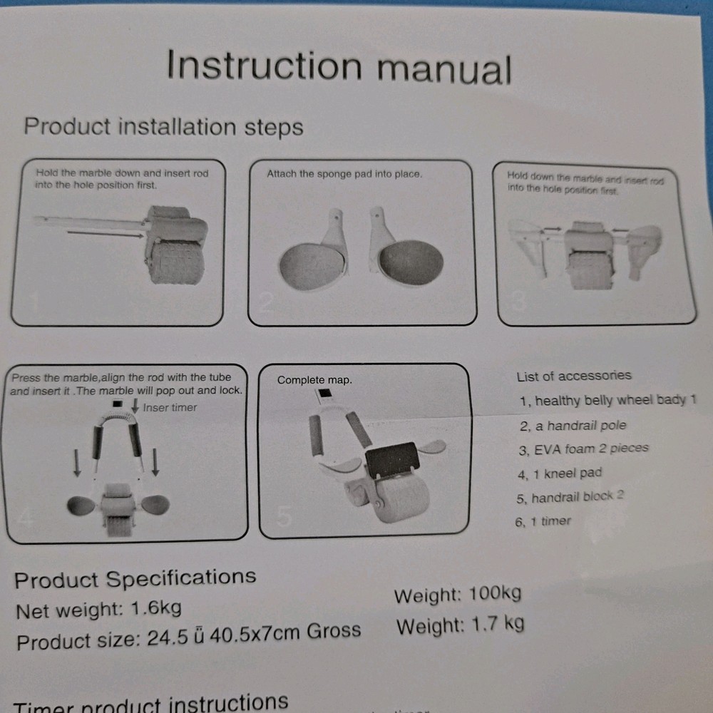 Uota Ab Roller Wheel with Elbow Support Automatic Rebound Abdominal Wheel