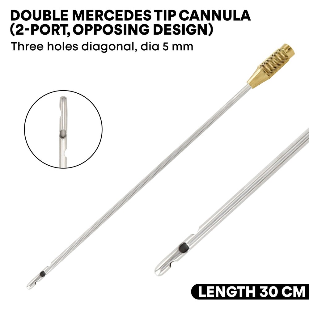 Liposuction Cannulas 3 Diagonal Holes 5mmx30cm Fat Transfer Plastic Surgery Tool