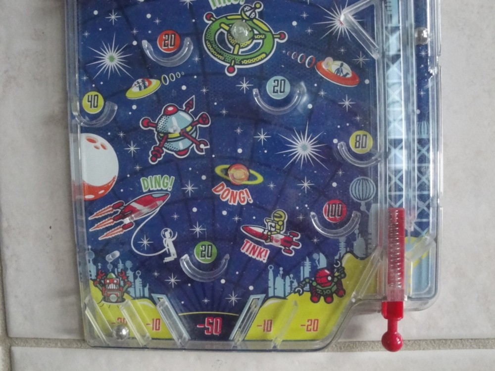 Ridley's Intergalactic Space Hard Plastic Table Pinball Game !