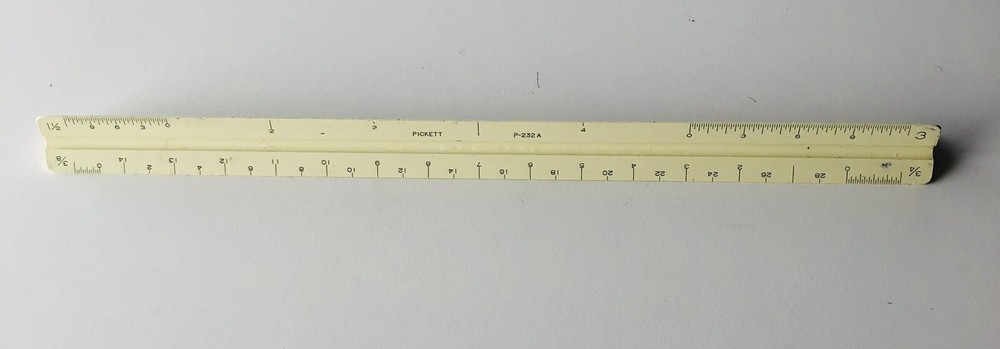 Triangular Ruler, Mechanicsl/Engineer/Architect, Picket P-232A