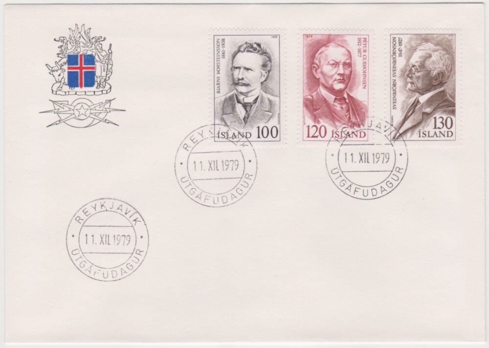 Iceland FDC 1979, Famous People
