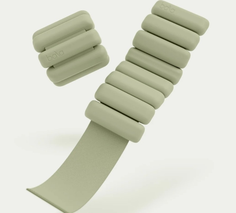 Bala Yoga Workout 2lbs Bangles Blush Sage Ankle Wrist Weights Adjustable