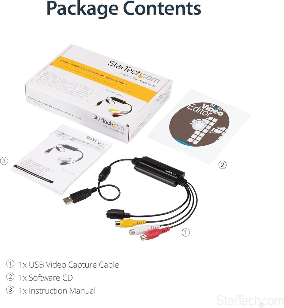 Digital Video Capture Adapter for S-Video and Composite - Lightweight & Compact