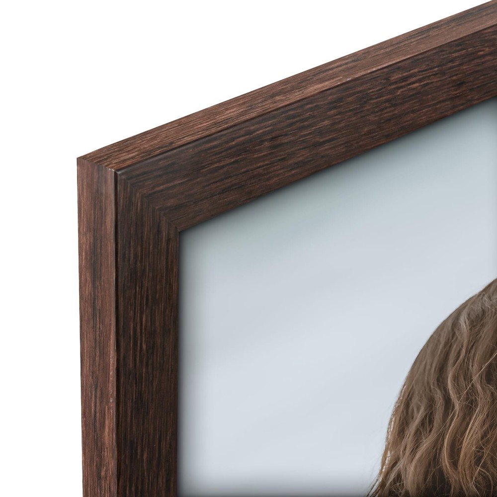 Solid Wood 12x24 Frame - Single Frame, Rustic Walnut 12 x 24 Poster Frame for...