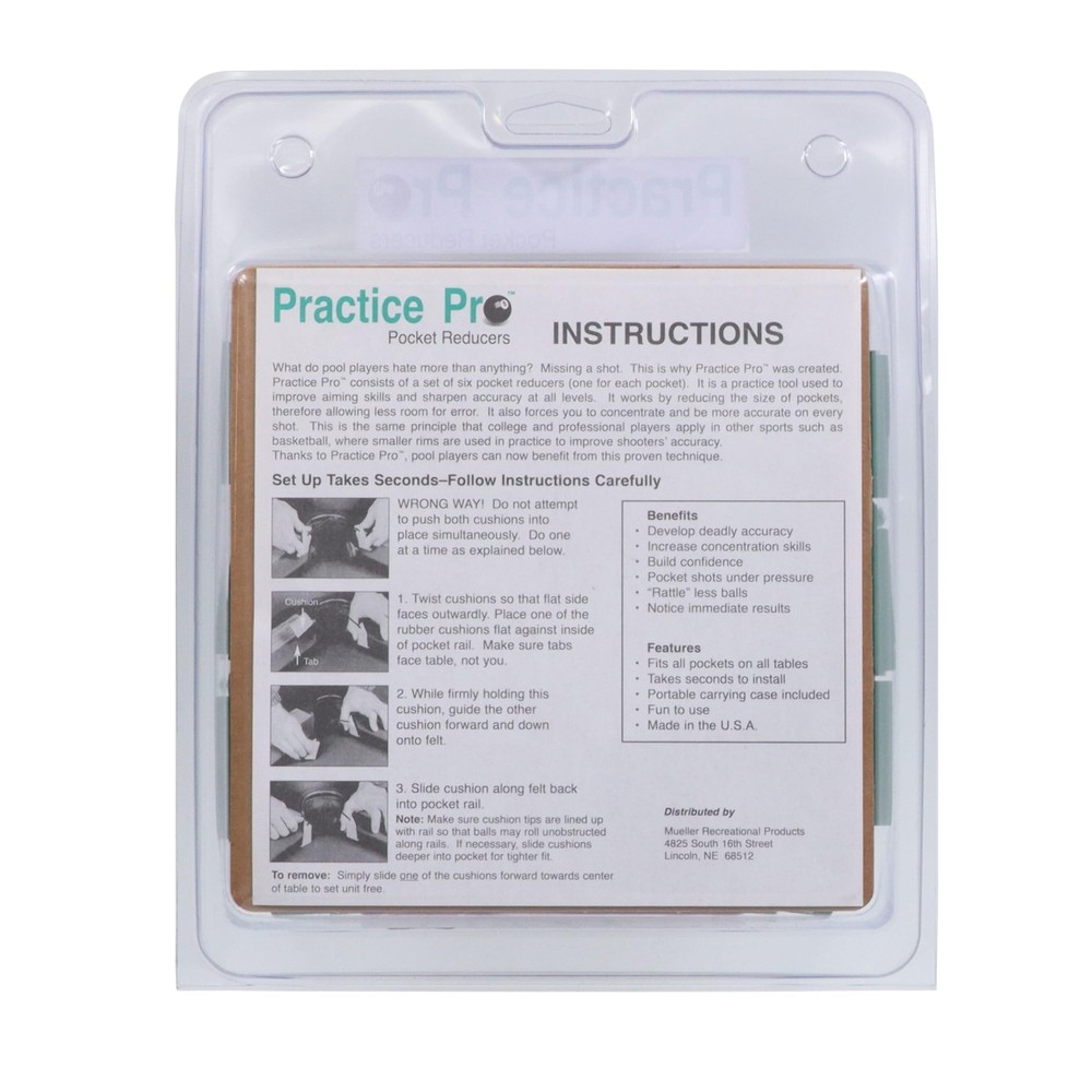 Practice Pro Pool Table Pocket Reducers | Perfect Your Accuracy with Green