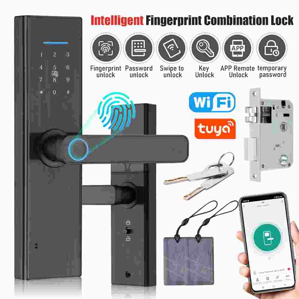 Smart Door Lock, Biometric Keyless Entry Door Lock, With Application