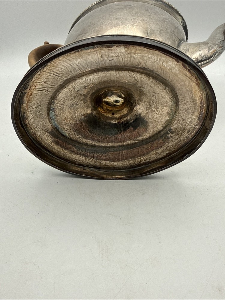 Vintage Silver And Copper Large Teapot