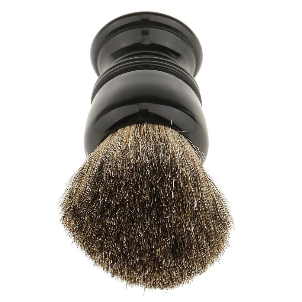Premium Shaving Brush Resin Handle Salon Barber Tool Black