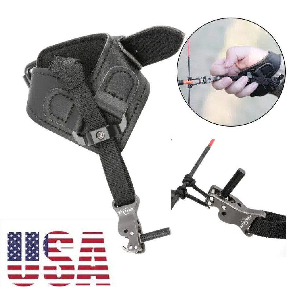 Archery Release Aids Trigger Wrist Strap Compound Bow Hunting Index Finger Hook