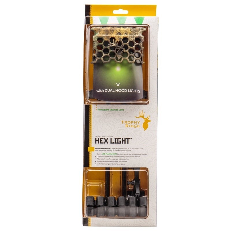 Hex Light 5 Arrow Quiver LED Lights Quick Attachment Adjustable Bow Accessory US