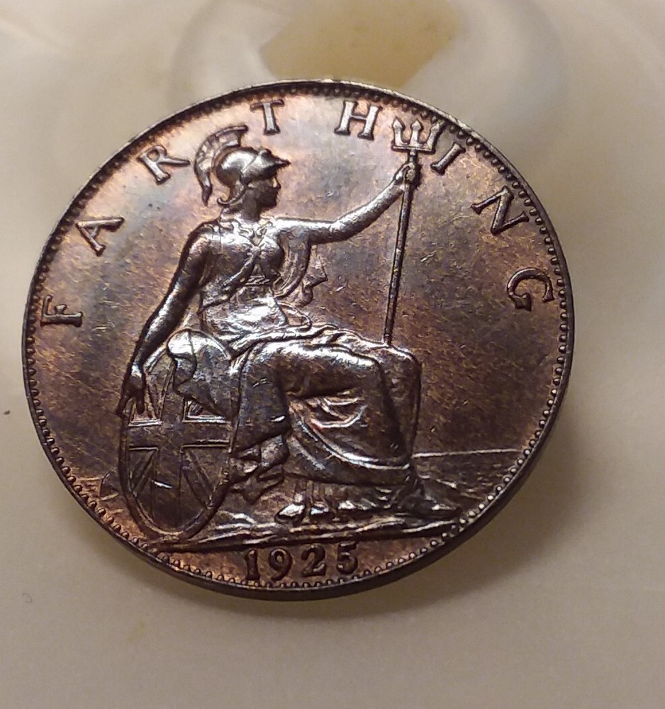 Britain - 1925 Farthing - George V - 060825 - unc.