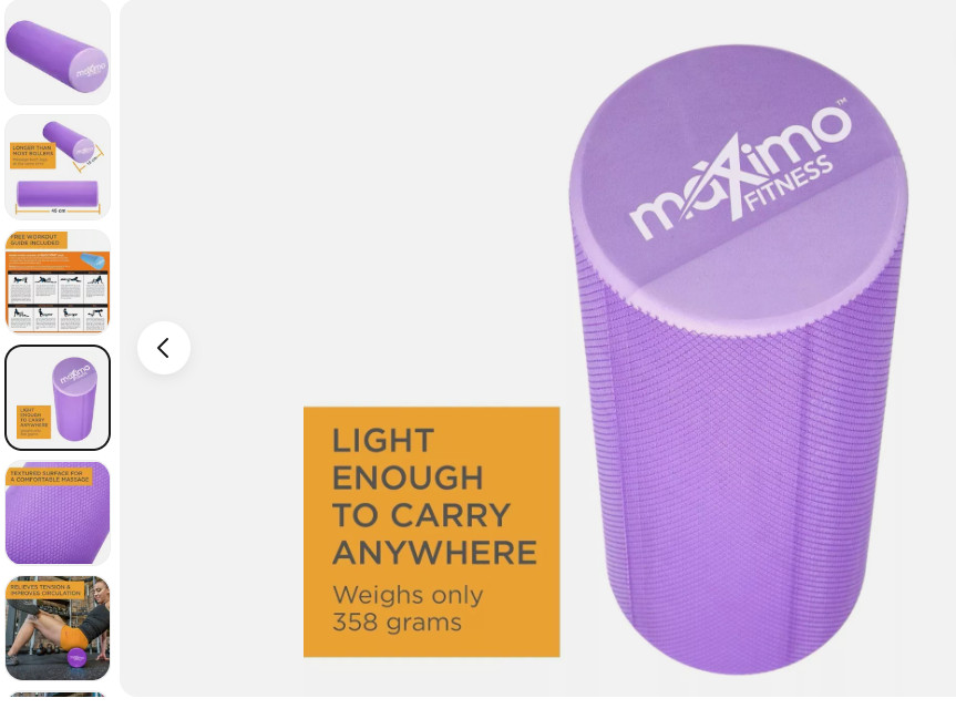 Foam Roller 17"x5" High Density Exercise Roller for Back Massage