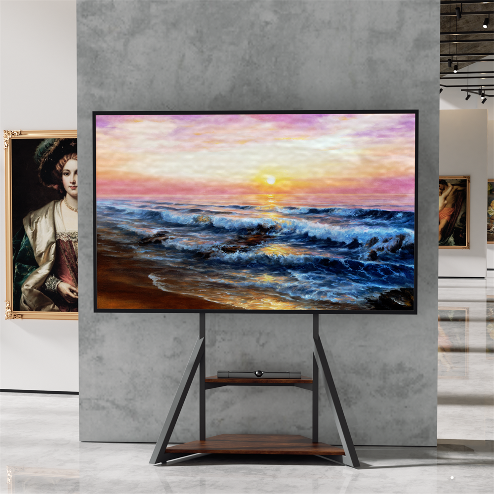 Heavy Duty Corner TV Stand for 40-75 Inch TVs Height Adjustable Floor TV Mount