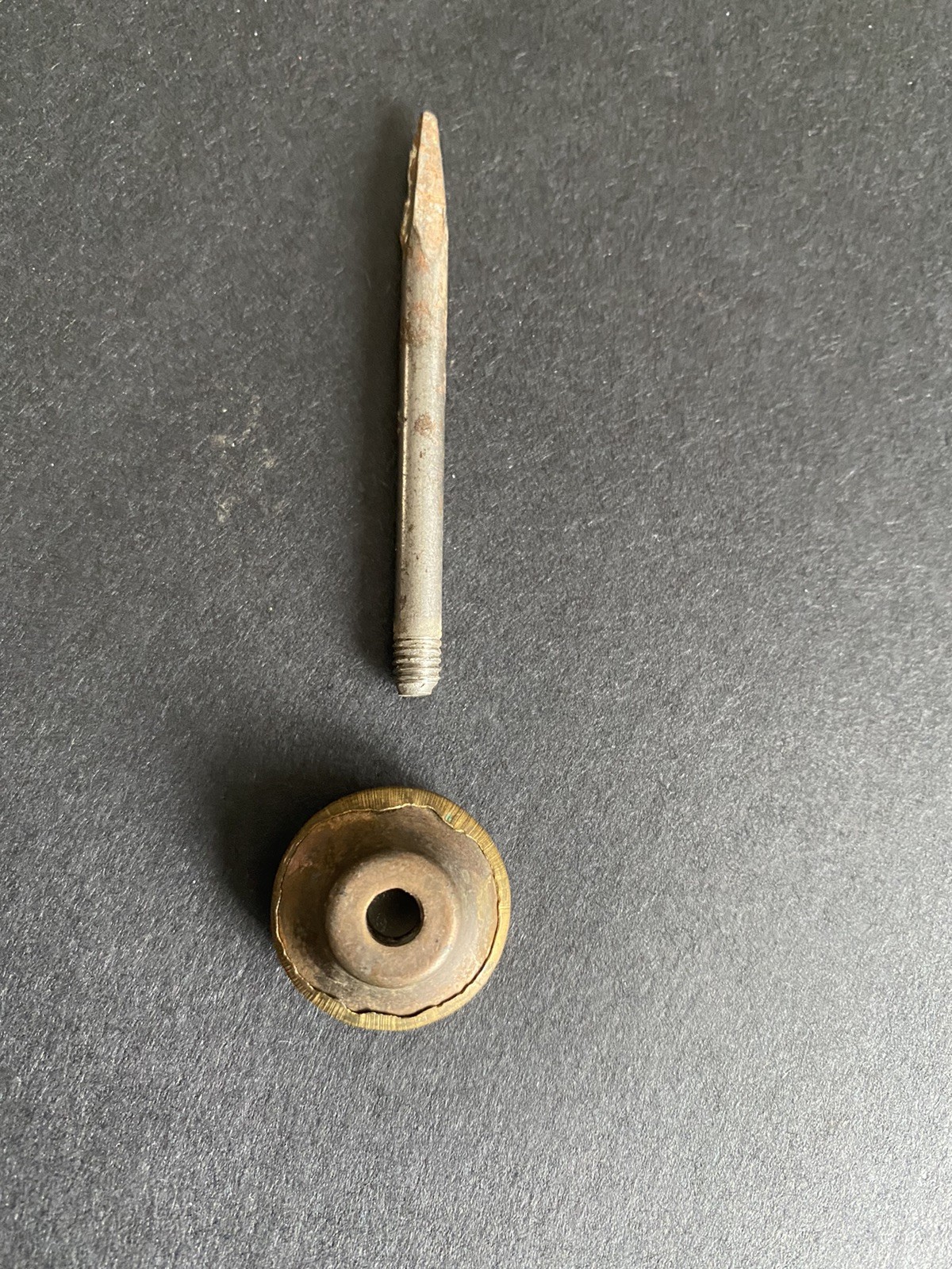 Vintage Victorian Porcelain Picture Hanging Nail- 2 3/4”