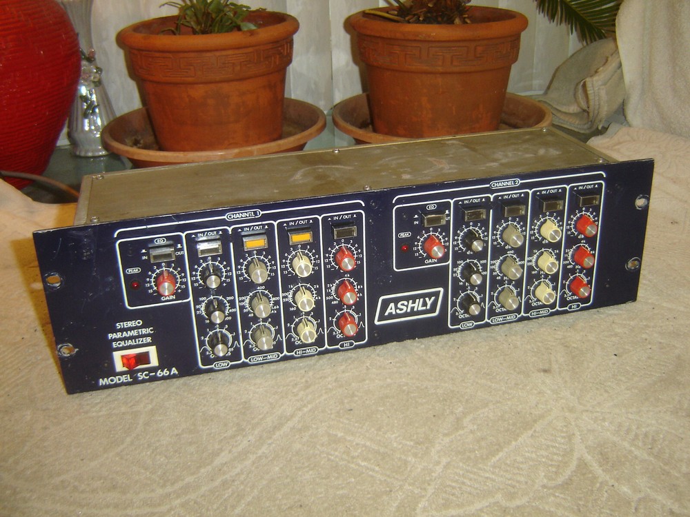 Ashly SC-66A, Blueface Stereo Parametric Equalizer, Eq, Vintage Rack, As Is