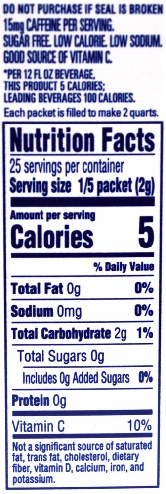 4 10-Quart Boxes Crystal Light Peach Mango Green Tea Drink Mix