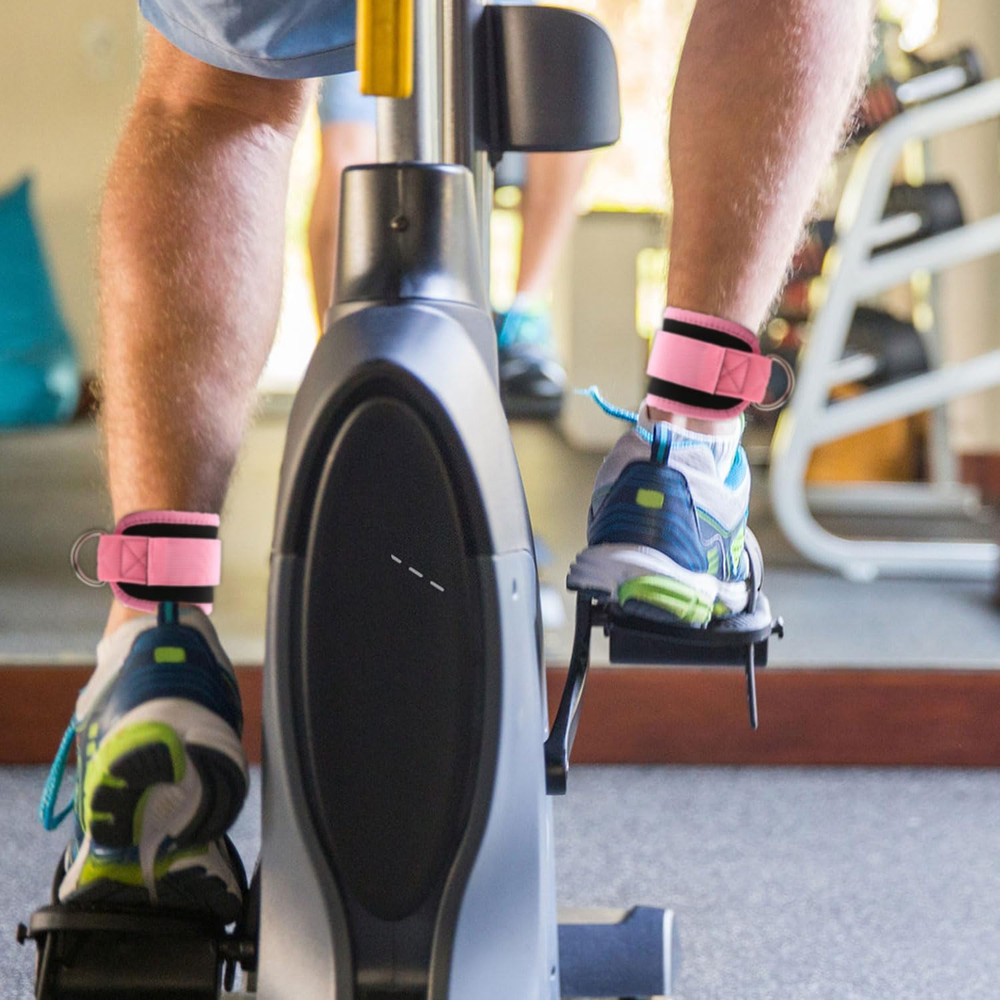 Adjustable Neoprene Ankle Straps for Cable Machine Workouts - 2 Pack