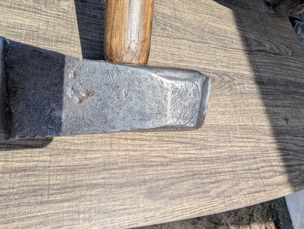vintage wood splitting maul