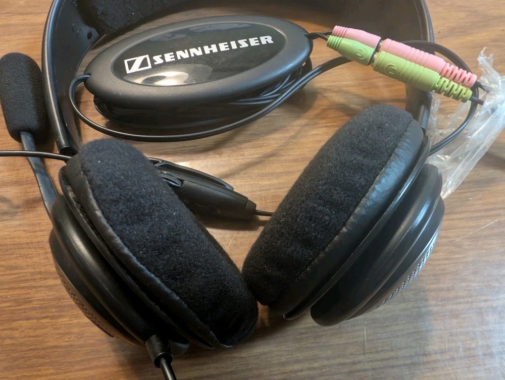 Sennheiser PC-166 Pro Gaming USB Stereo Multimedia Headset w/ Microphone - USED