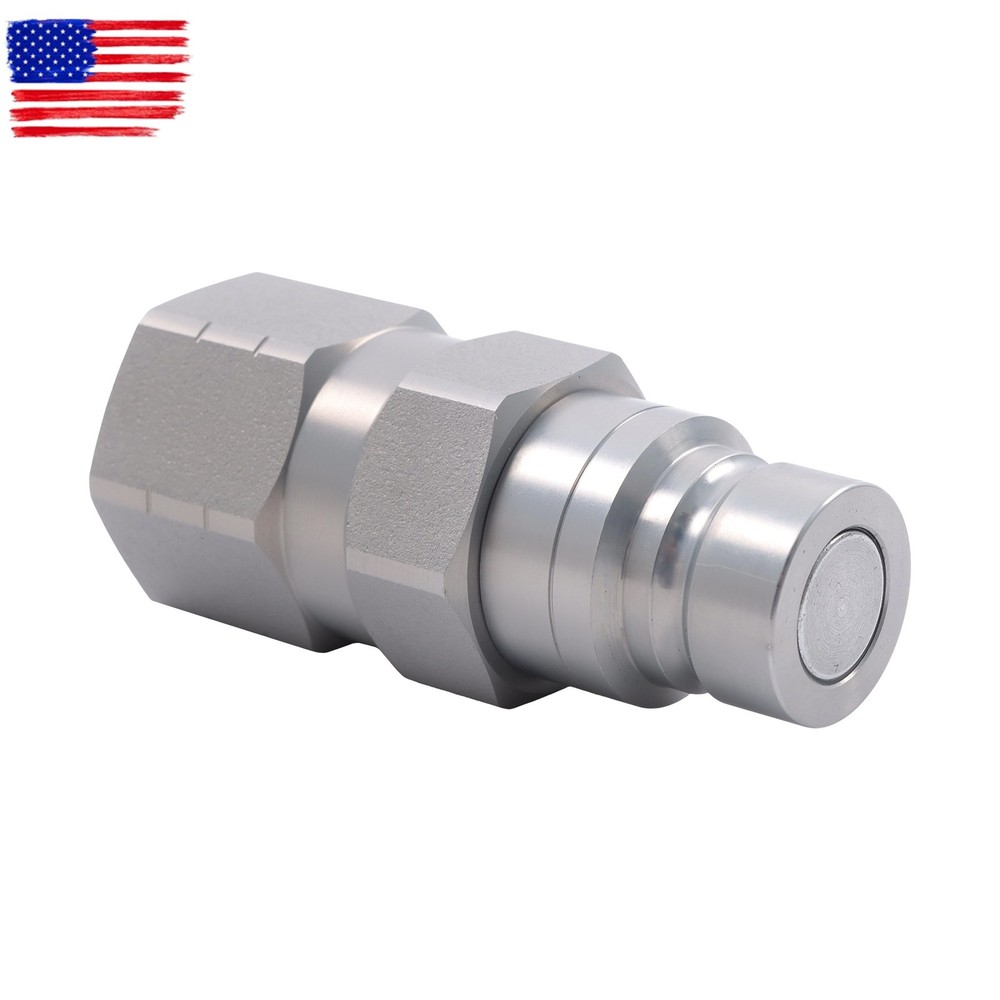 Flat Face Hydraulic Quick Connect Coupler Set, 1/2″ NPT Thread