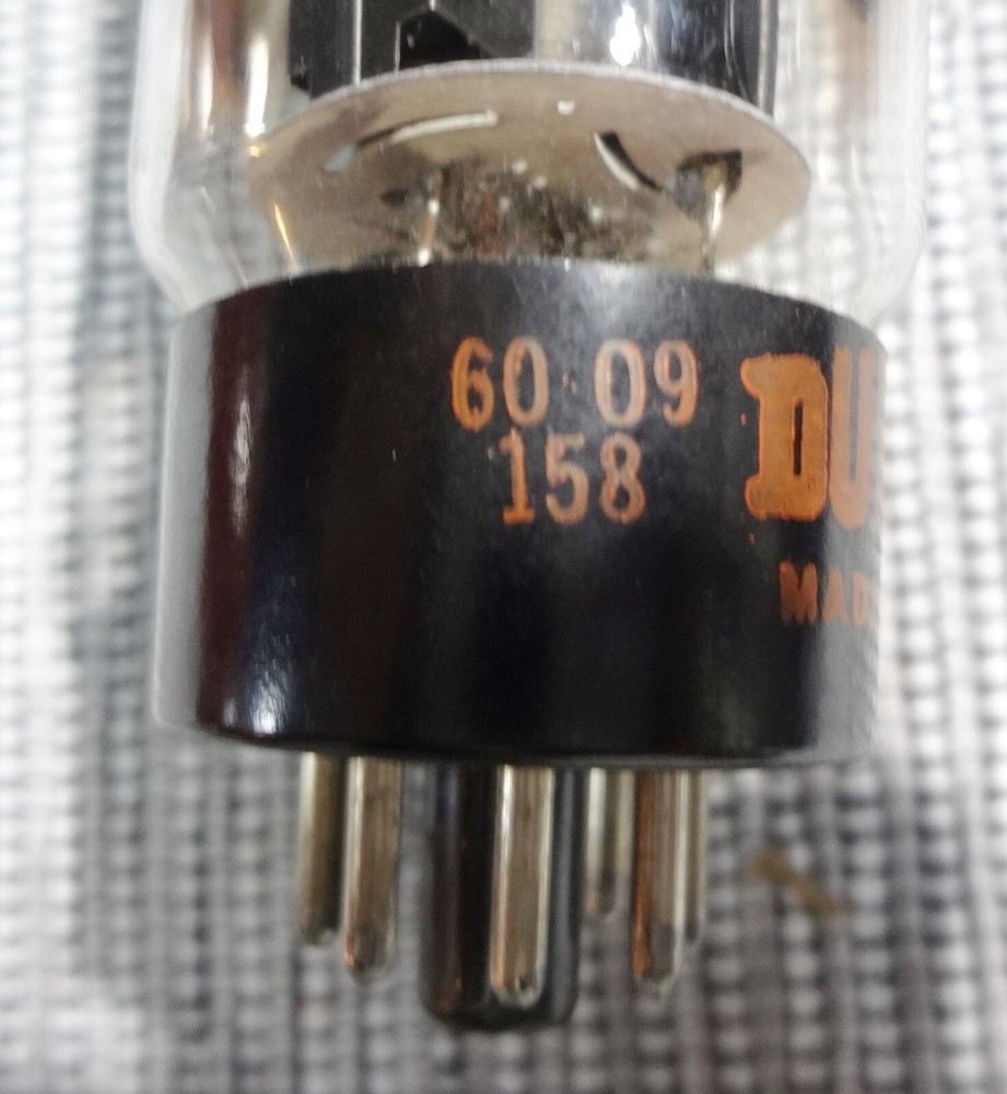 6L6GB Dumont tube. Black plate. Dual 'D' side getters. Tested strong.