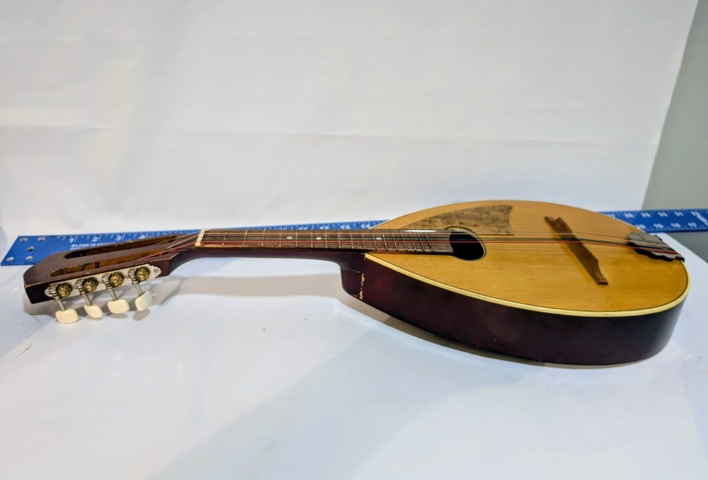 Lignatone Flat Back 8 String Mandoline Vintage Made In Czechoslovakia