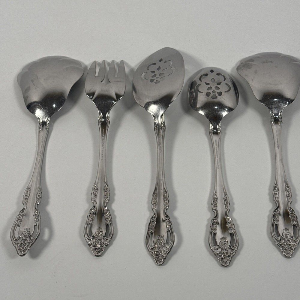 Oneida BRAHMS Community Stainless Flatware Hostess Serving 5 pc Mixed Lot