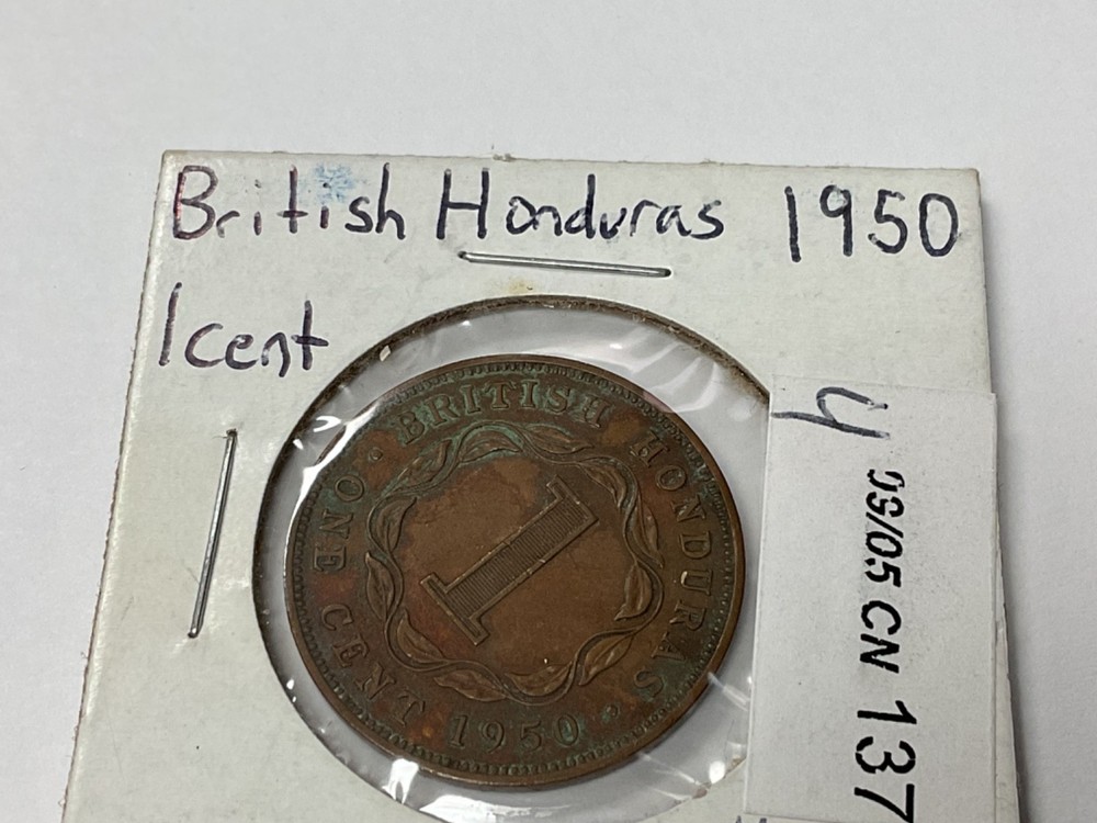 1950 British Honduras 1 Cent Coin