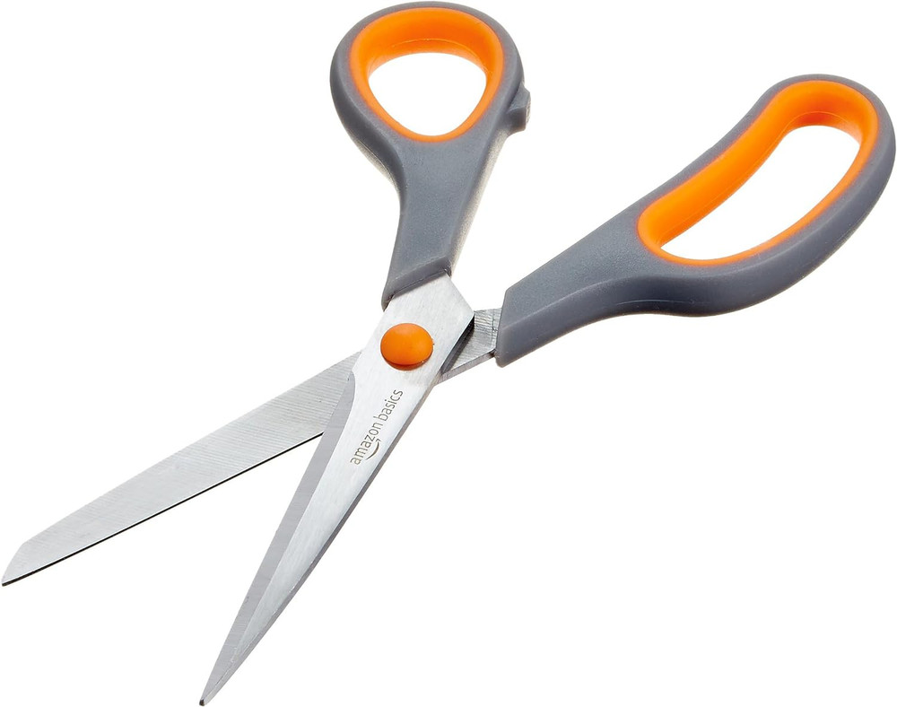 Amazon Basics Multipurpose Stainless Steel Scissors for Office, Crafts, Right/Le