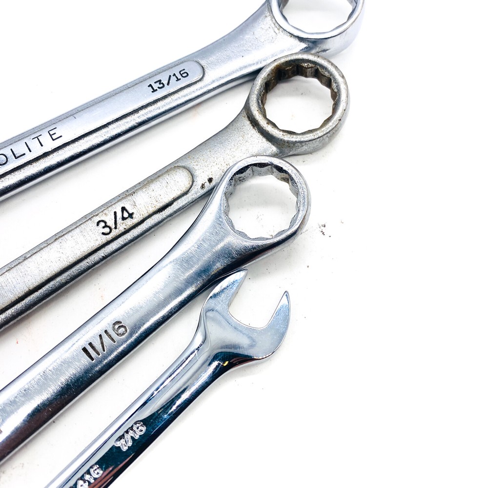 5 Pcs Gedore, Lectrolite and Assorted Open End, Combination Wrench Set