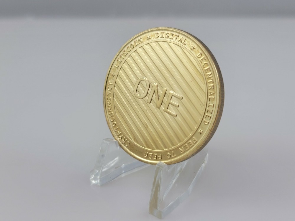Crypto LITECOIN Gold Tone Coin Token