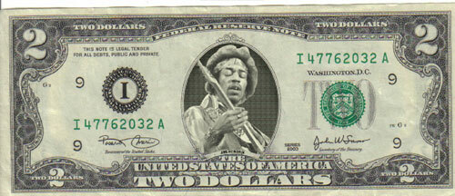 Jimi Hendrix 5x7 plaque $2 Mint! Rare! $1